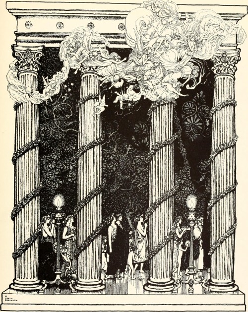 the-evil-clergyman:Title Page for Act V, from Shakespeare’s A Midsummer Night’s Dream by W. Heath Ro