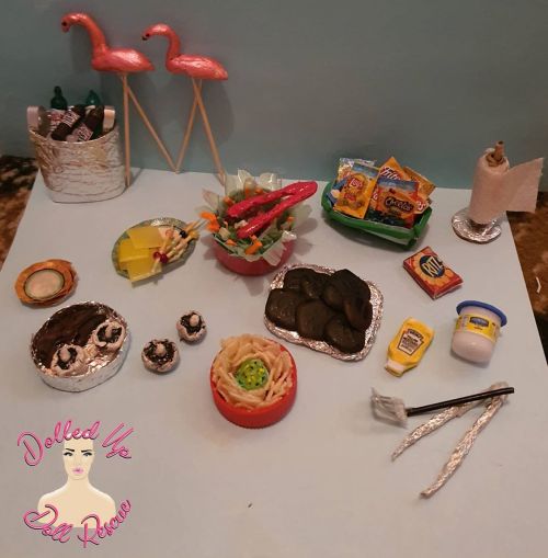 BBQ miniatures set almost complete! #miniatures #lifeinminiature #miniaturefood #barbie #sindy #han