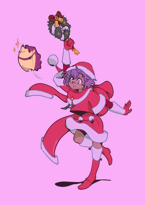 i was rewatching princess tutu when this outfit dropped and had to draw bernie’s very cute xmas look