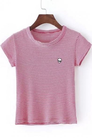 snapstyle:  Alien tops.Alien Print Strapy Crop TankAlien Embroidery Color Block Short