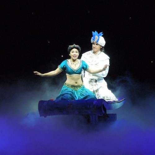 [Day 10: Flying] Aladdin and Jasmine souring through the clouds on a magic flying carpet. #31daysofm
