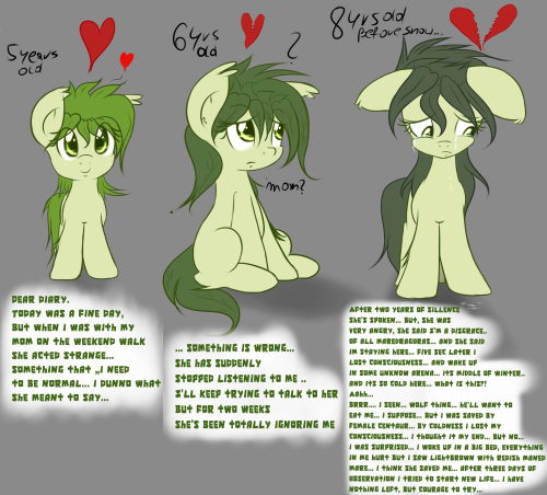 askshinytheslime:  askflowertheplantponi:  Flower: Uh… old diary… maybe i should threw it…  ((One panel would not solve it. Here backstory/Flashback always good to know something more huh?))  because it was story/flashback post, for morning crowd