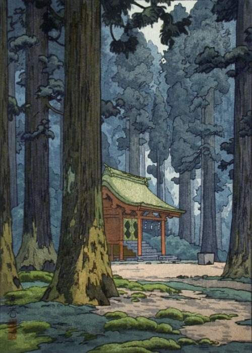 aleyma:Yoshida Toshi, Sacred Grove, 1941 (source).  Japan