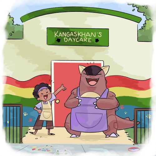 yamujiburo: My Rymesona! She runs a daycare for kids and Pokemon alike with Kangaskhan (and gets flu