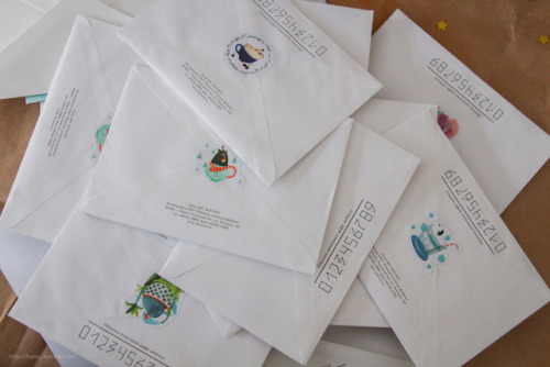 55 exclusive post cards and 50 New Year Congratulation letters I sent out this December :’&rsq