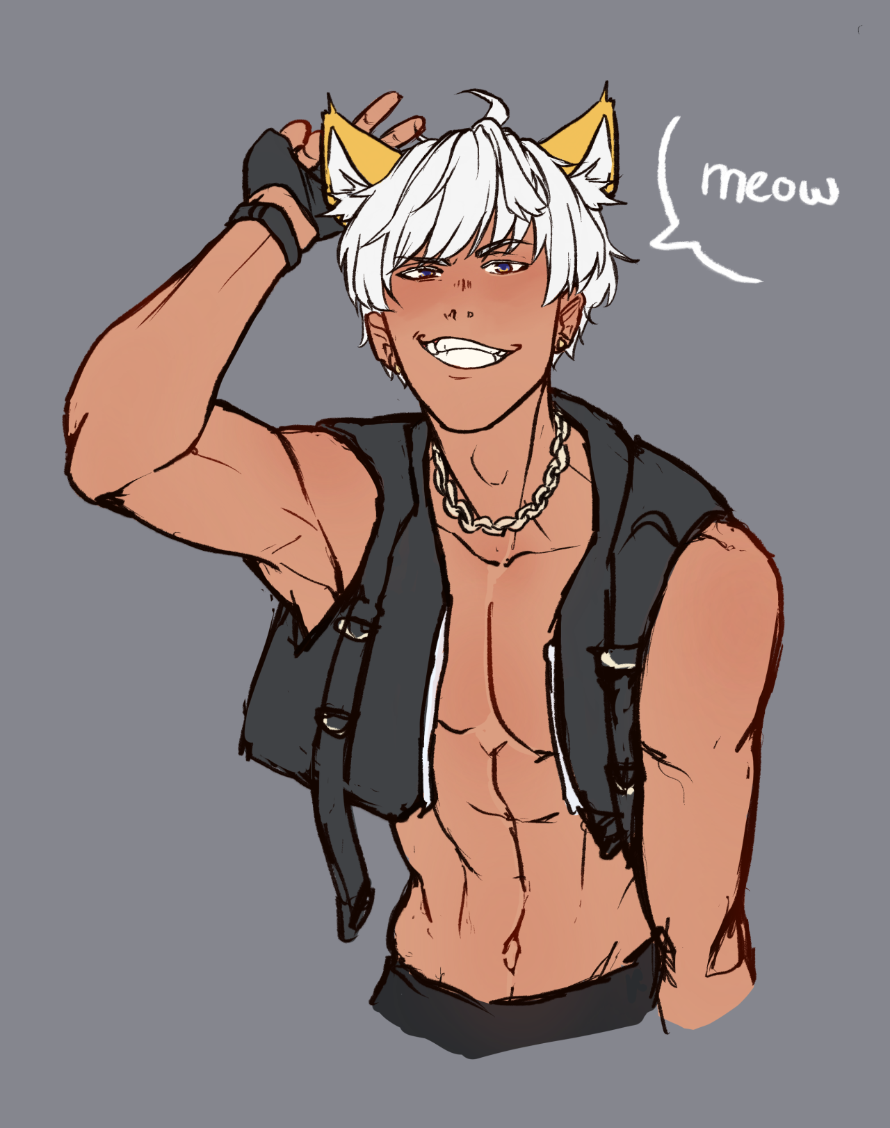 Yooks' Thirst — Mammon in Wonho's outfit and cat ears for *coughs*...