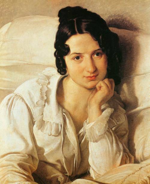 Francesco Hayez, Portrait of Carolina Zucchi  (La Malata) (1825)