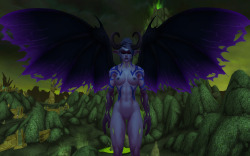 zombinansfw:  Btw, updated the night elf demon hunter with wings.And she also has a name now: Annalise.I’m making her backstory already. 