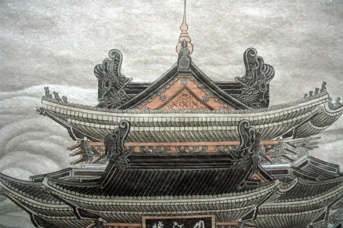 黎墨 - 界画楼阁 (阅江楼、黄鹤楼、滕王阁) Gongbi paintings of Chinese architectures [Yuejiang Lou, Huanghe Lou (Yellow