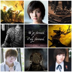 48Gmoodboards:  Okada Nana- House Baratheon: “Ours Is The Fury.”Yamamoto Sayaka