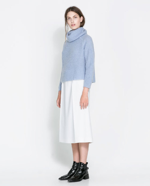 elizabethjane:Cowl Neck Ribbed Sweater - Zara