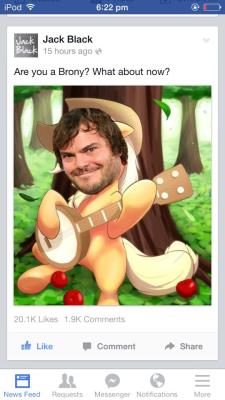 tristan-the-stardust-champion:  ask-peanuticus:  Wait.. wait… wait… Jack B Is a brony now?  its japple black or more specifically. apple Jack Black