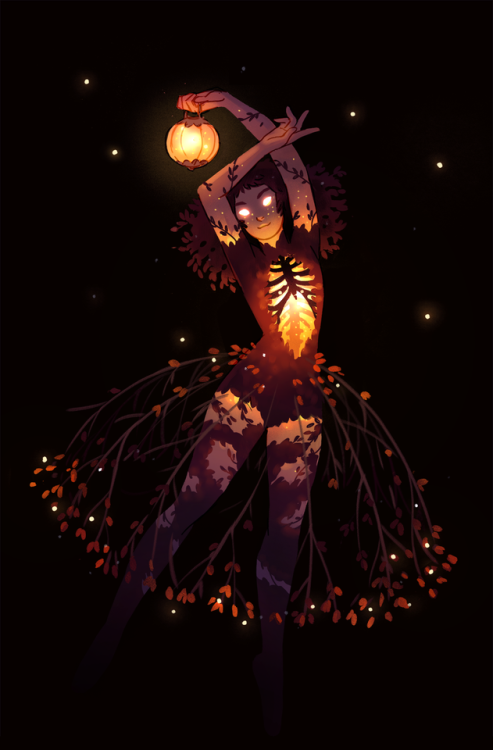 happydorid:this October I’m challenging myself to recreate my lantern girl from last year in 3D! Sho