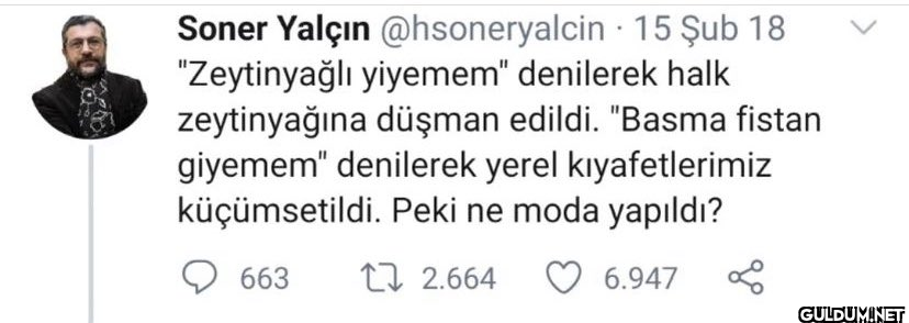 Soner Yalçın @hsoneryalcin...