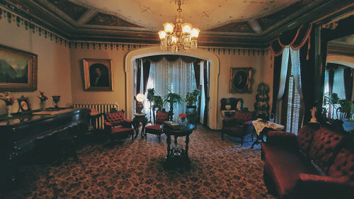 Parlor of the Galloway House where weddings, funerals, and baptisms were held.