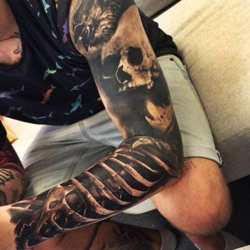 tattotodesing: Bone Bird Skull Tattoo - goo.gl/NlHjTz