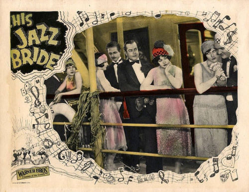 Lobby card for the American drama film His Jazz Bride (1926). The film is thought to be lost.