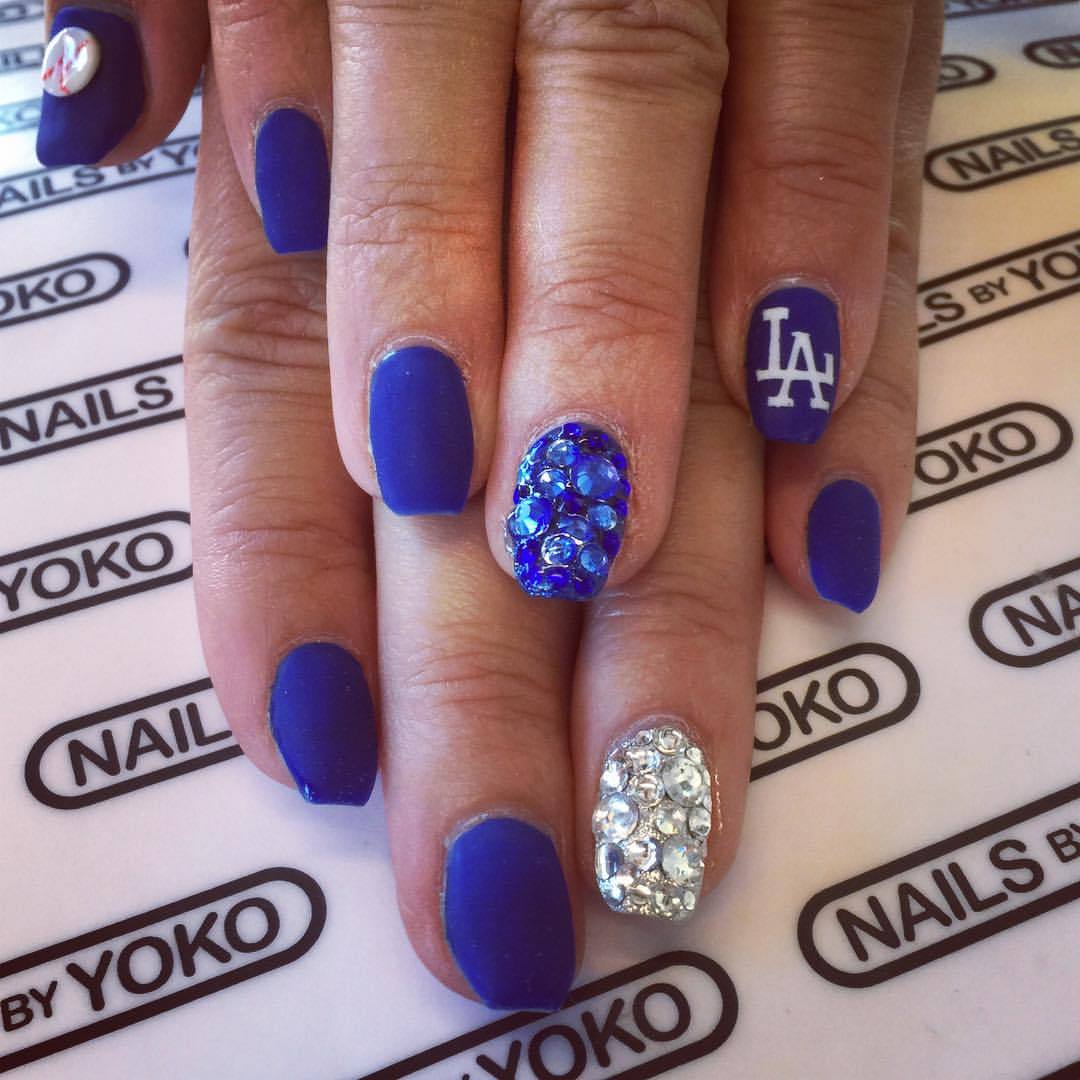 The Original Japanese Nail Gangster Ready To Play Nailart Dodgers Nails La The Original Japanese Nail Gangster Ready To Play Nailart Dodgers Nails La