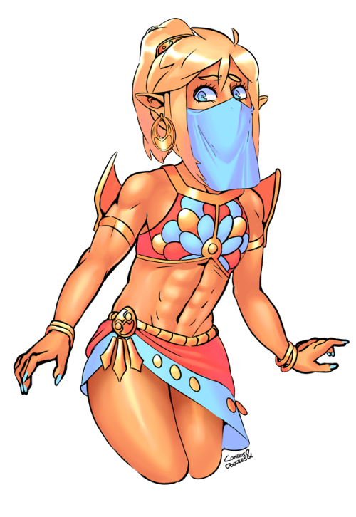 combos-n-doodles:Gerudo Warrior Link, in a variety of flavors!Even more (and lewder) edits on my Pat
