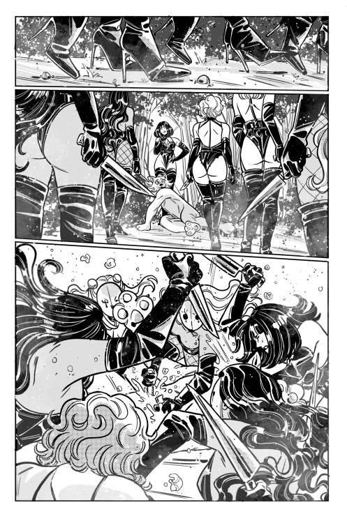 Fav B&W pages from Lovesick issue 2 available only in digital form on comixology.com