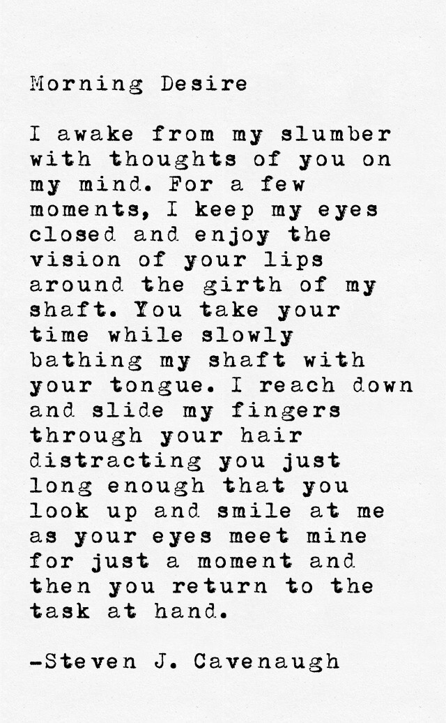 scavenaugh:  Morning Desire  ❤️❤️🌺