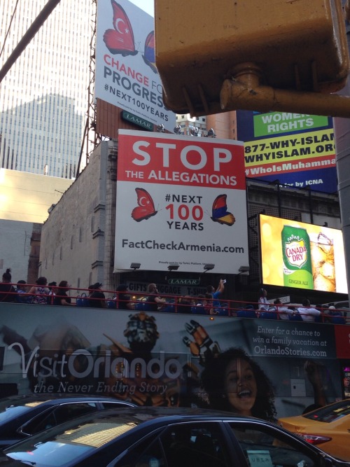 Billboards at Time Square denying genocide. Horrifying.