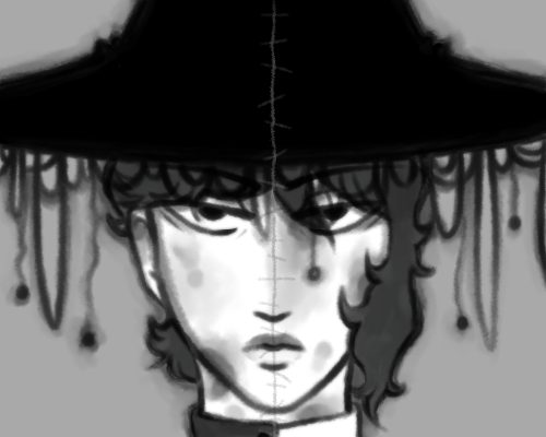 My thumb was hurting too much to work on bigger projects, so I doodled my witches again! Using the w