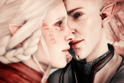 denerimleellaby:Lyrie & Solas”I’m never scared with you.”“That is because you make me brave. And