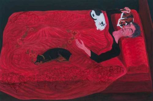 igormag: Sarah McEneaney (b. 1955), Sleep Fall 2016, 2017.acrylic on wood, 24 × 36 inches