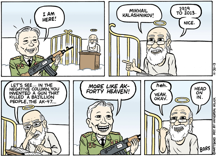mattbors:  Mikhail Kalashnikov Goes To Heaven