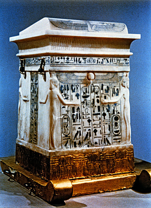 Canopic Chest of TutankhamunThis alabaster canopic chest is considered to be one of the finest maste