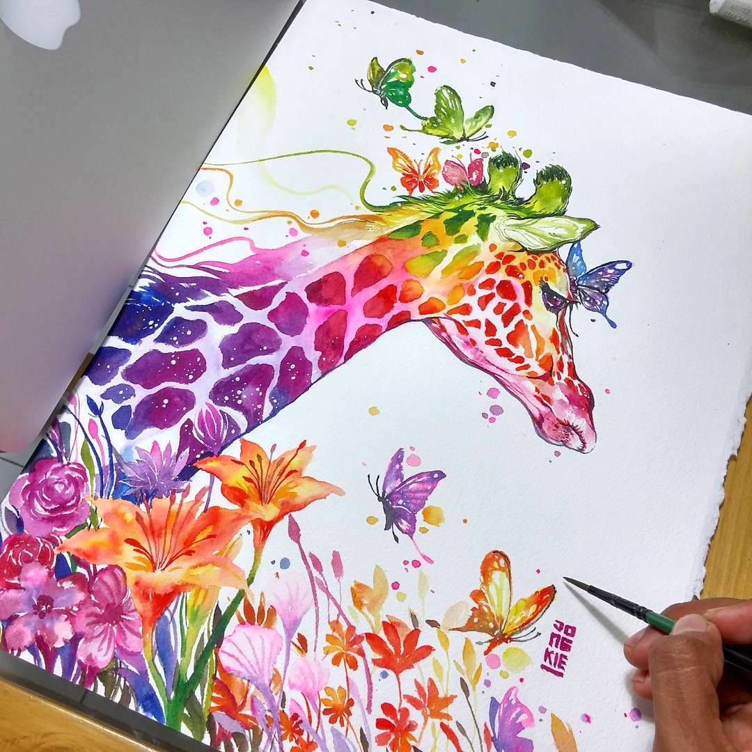 culturenlifestyle:  Mesmerizing Animal Watercolor Portraits by Luqman Reza Indonesia-based