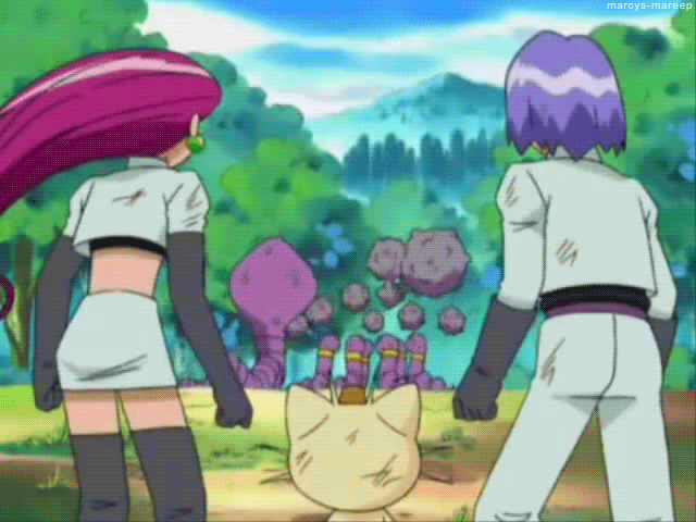 marcys-mareep:  saddest team rocket moment. Releasing Arbok and Weezing  ;o;