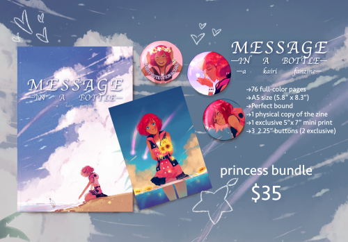❤PREORDERS ARE NOW OPEN FOR MY KAIRI ZINE, ❤❤MESSAGE IN A BOTTLE.❤They’ll be open until December 15t