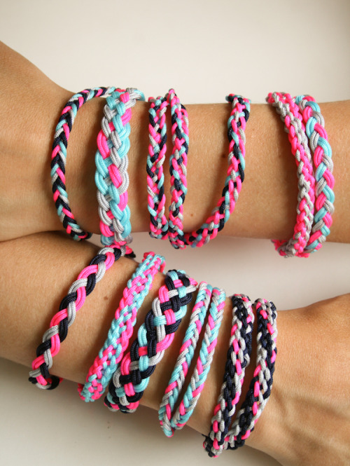 DIY Easy Braided Friendship Bracelet Tutorials from The Purl Bee here. For pages more of summer frie