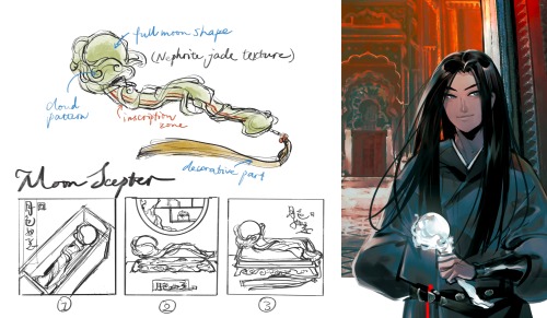 My contribution to Coppermind’s Moon Scepter entry and some Fool/Scepter scribbles (Quite enjoyed th