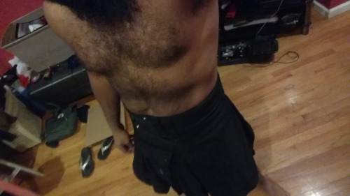 thewolfatethesheep:  So I went out to a kink event Saturday in nothing but flannel, suspenders, boots and my black kilt.   I decided to share some pics I took before heading out. …