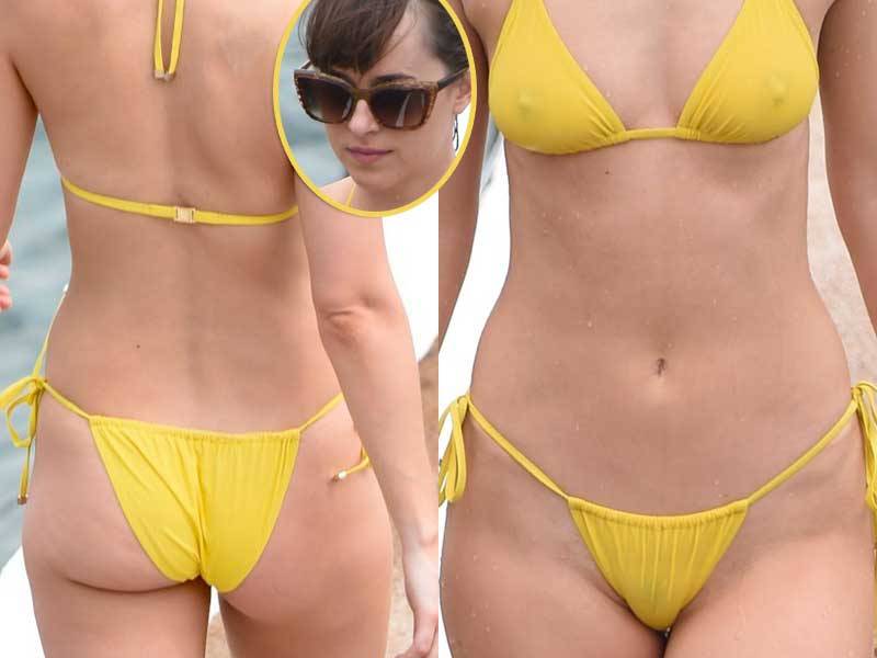 starprivate:  Dakota Johnson is juicy bikini ass  Dakota Johnson giving you a close