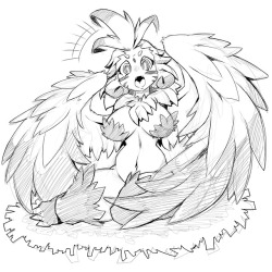 dragoontequila:  Little harpy….   cutie X3