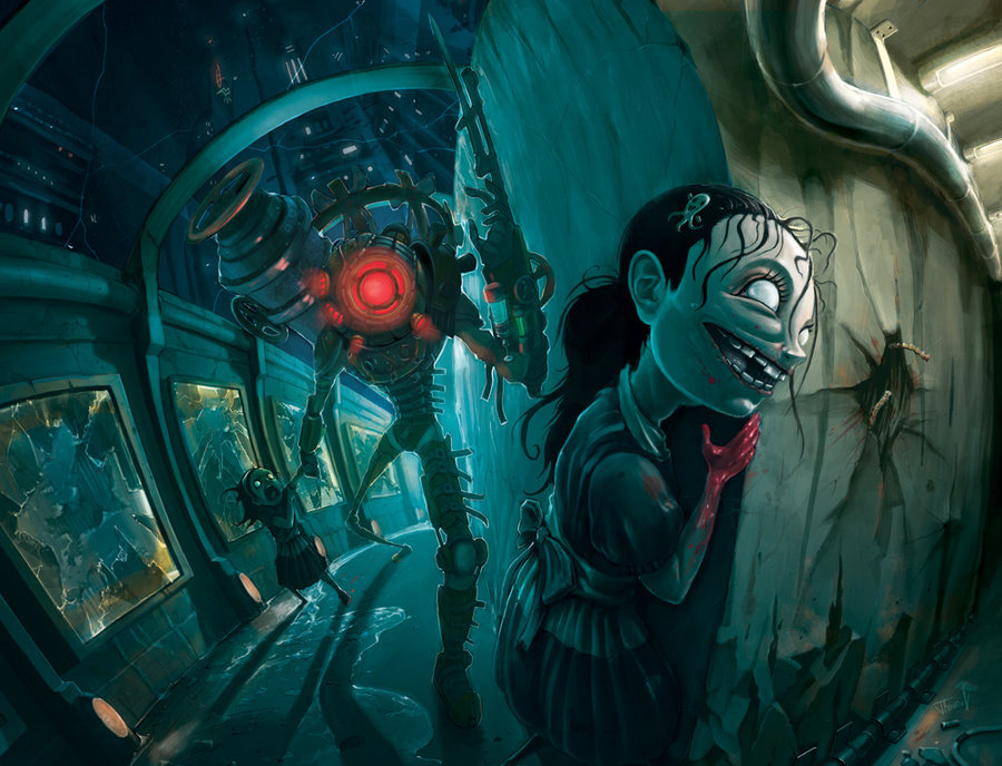 gatherofthegeeks:  BioShock Fan ArtArtist UnkownTag or Send us your Fan-Art and Comics