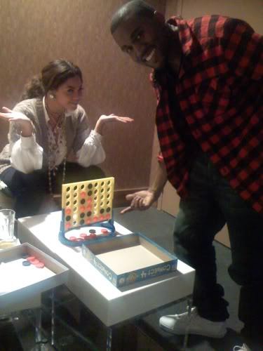 reckless-emotions:  jean-luc-gohard:  The story behind this is great. Apparently, Bey is just amazing at Connect 4, and they’d played it a ton of times, and Kanye had lost every time, and he’s just proud here to have finally won. That look on her