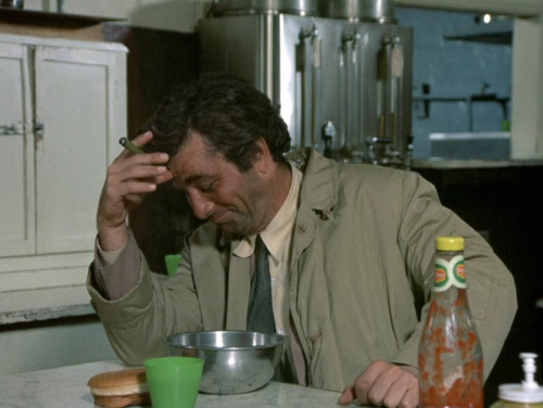 davidcronenburgers:I love that when Columbo is mistaken for homeless by a nun at a shelter his react