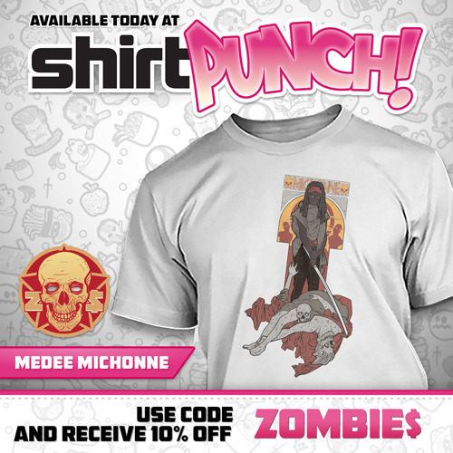 My Mucha inspired Medee Michonne is over on Shirtpunch.com this Tuesday 23rd, ! Just 