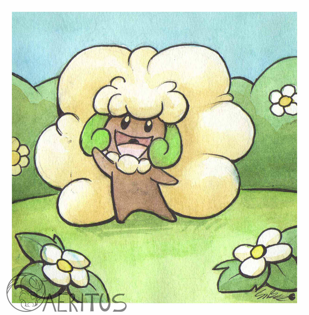 YO, got my pc back.have the watercolors I’ve been doing these days for the Pokecember