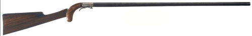 19th century underhammer percussion cane gun with detachable stock.