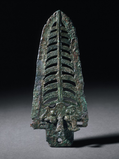 Chinese bronze dagger axe, Shang Dynasty, 1100-950 BCfrom The LA County Museum of Art