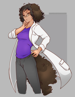 My Oc Dog-Girl Version Of Myself. Mad Scientist Specializing In Cybernetics And Chemistry,