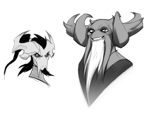 Some sketches of Rubick I drew after Valve revealed the design of his father Aghanim after all these