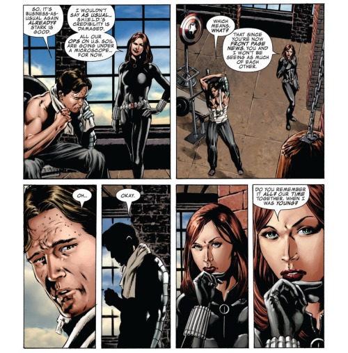 Bucky grinning like a little shit; as if Natasha kissing him is the same as him getting away with so