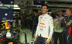 Mark Arriving In The Garage For His Last F1 GP